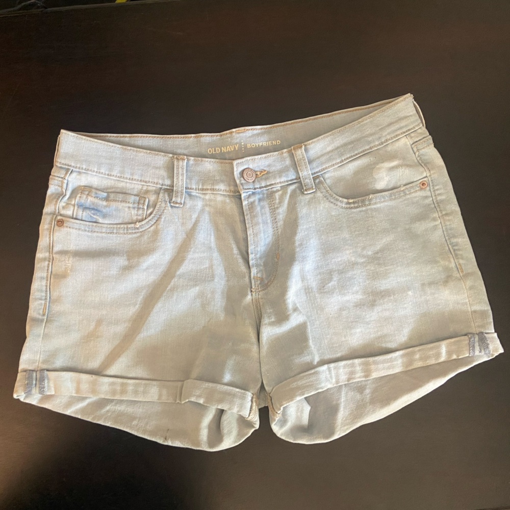 Old Navy jean shorts, size 8 women’s, boyfriend fit, high waist